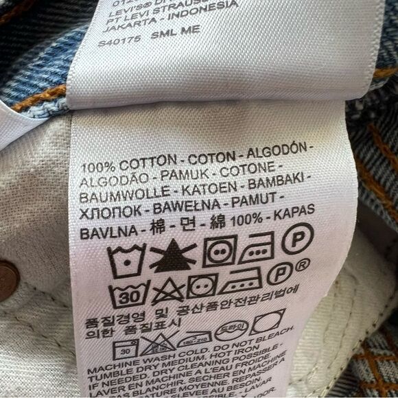 Levi’s Cut Off Jean Shorts Distressed Denim Daisy Dukes Size 27 - Picture 9 of 10